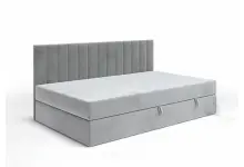 OD RĘKI ! INTARO 35M łóżko tapicerowane 80x200 z osłoną boczna i materacem Foam Clasic w tk. Moly 85 ciemno szary